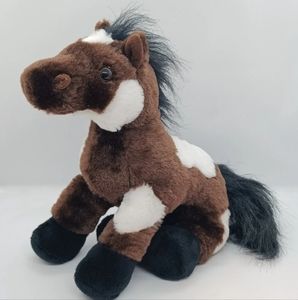 Ganz Webkinz Pinto Horse Beanbag Plush Brown White Black Mane No Code 9" Long